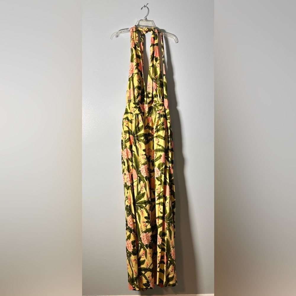 Aguabendita x Target Yellow Floral Halter Jumpsuit - Picture 2 of 8